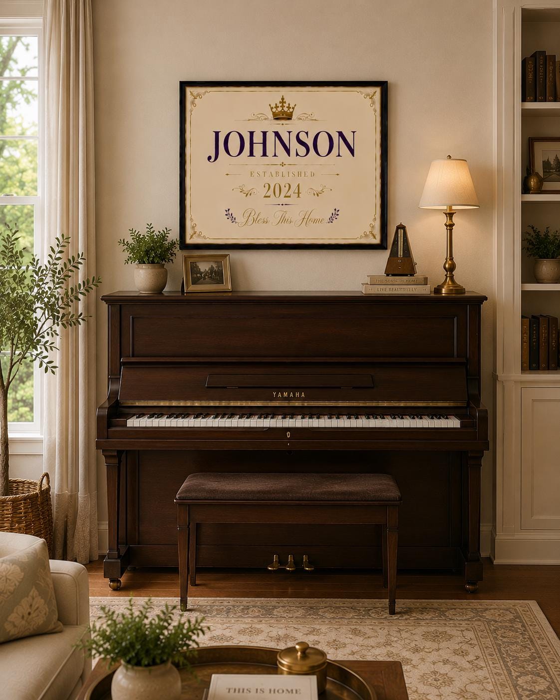 Personalized Family Name Sign Printable – Custom Established Sign, Housewarming Gift