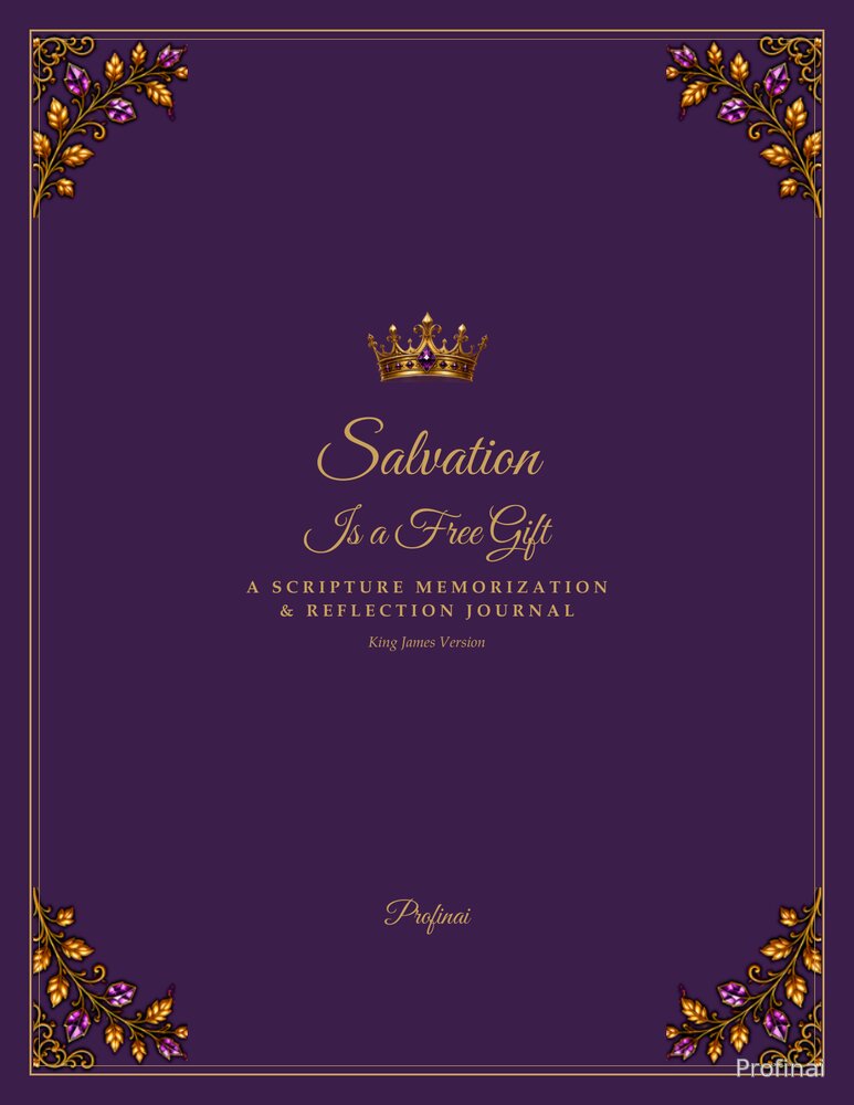 Salvation Is a Free Gift — Scripture Memorization & Reflection Journal (24 Verses, KJV)