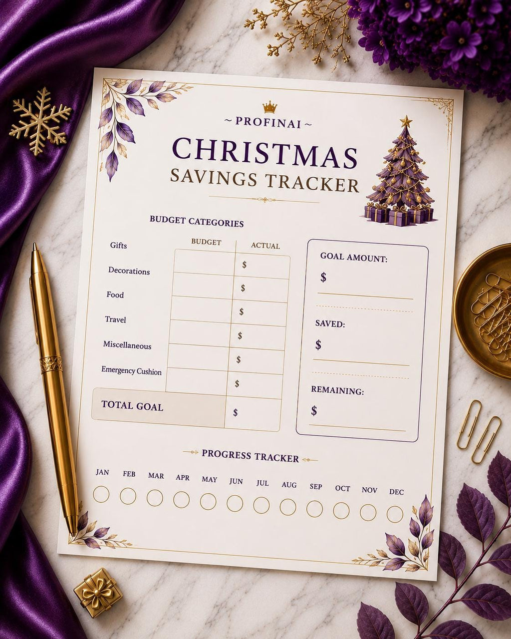 Savings Challenge Printable Bundle – 7 Challenges incl. 100 Envelope & 52 Week, Instant Download PDF