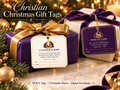 CHRIST Centered Christian Christmas Gift Tags – 18 KJV Scripture Tags, Printable Nativity Gift Labels